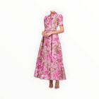 THEIA Abba Jacquard Gown - Opera Mauve/Meadow