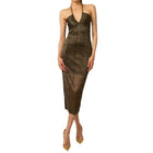 Gilner Farrar Delora Dress - Gold Metallic Crinkle
