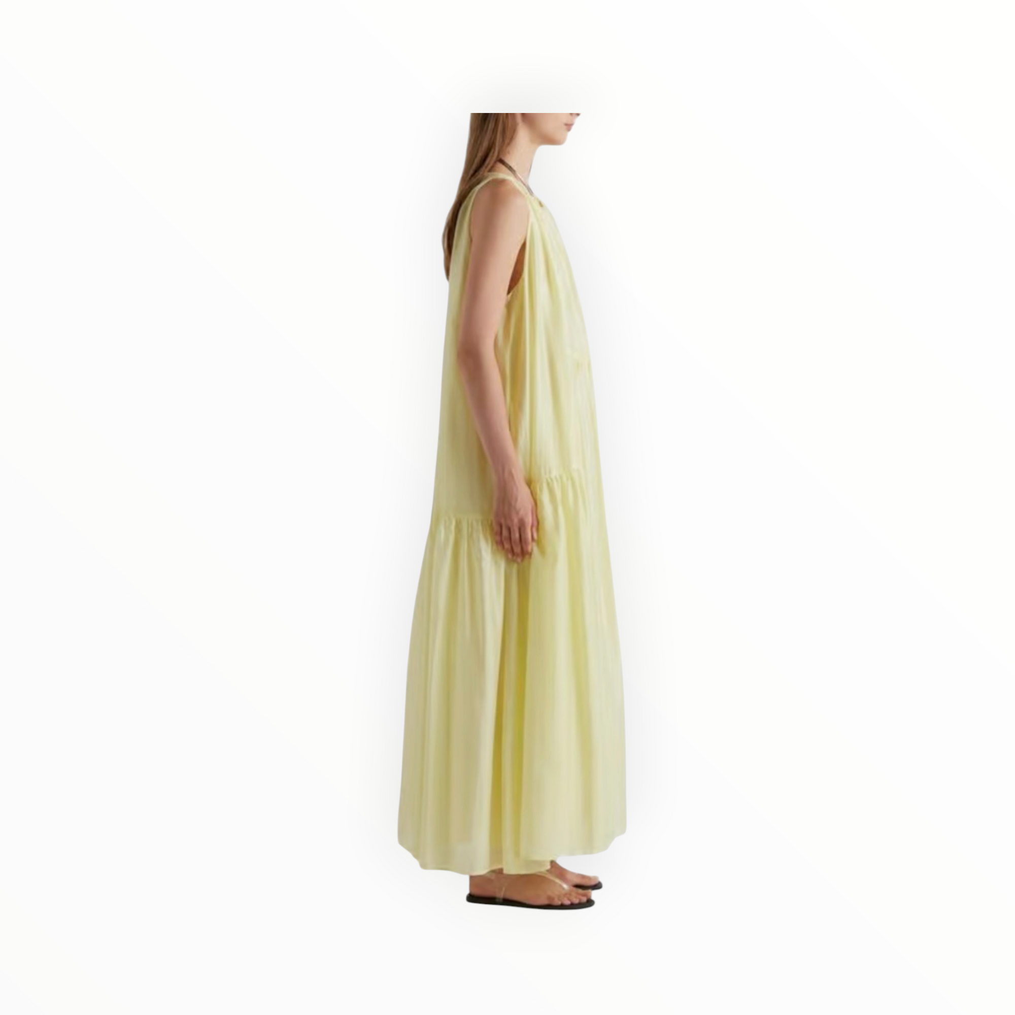 MEIMEIJ Sleeveless Tiered Dress - Sunny Lime
