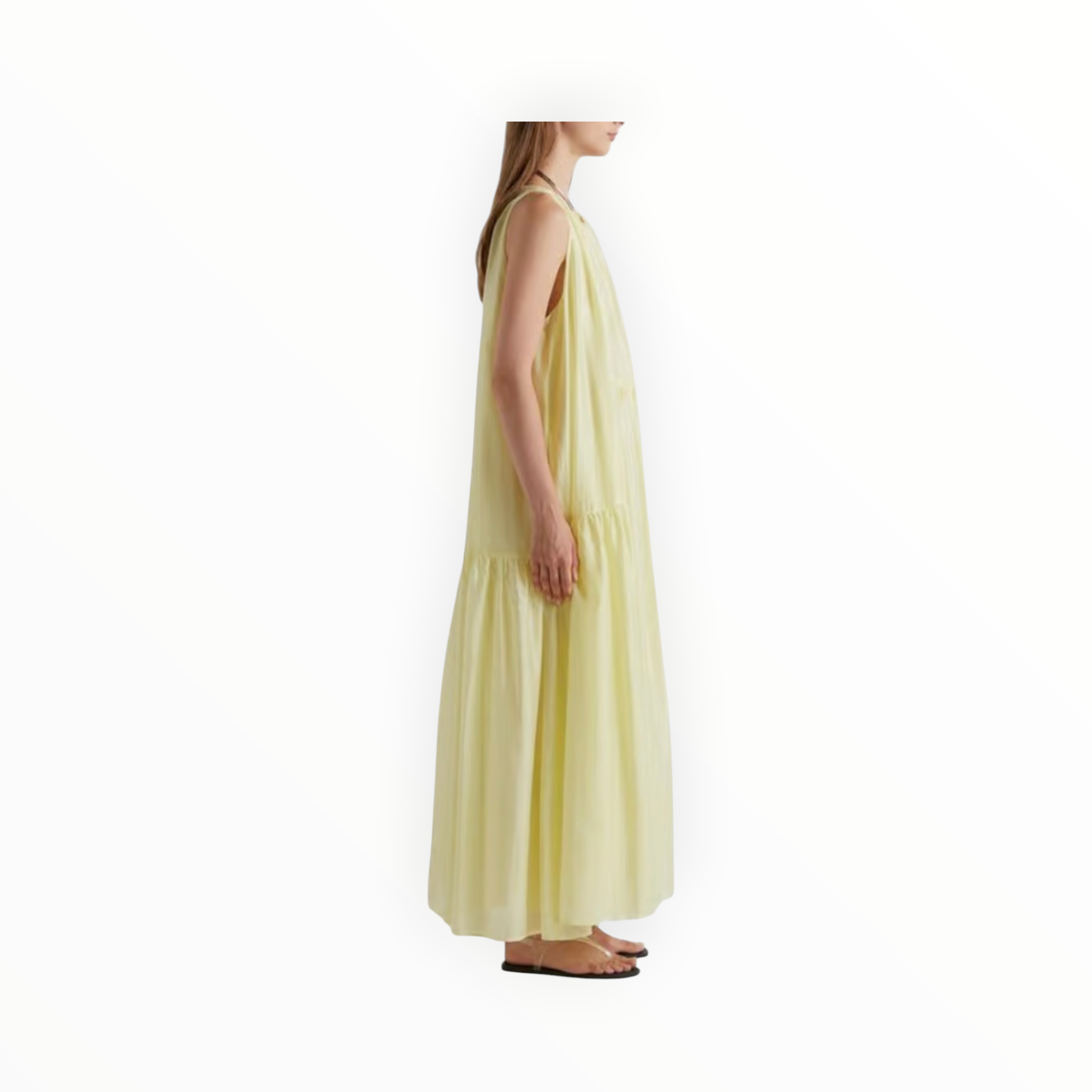 MEIMEIJ Sleeveless Tiered Dress - Sunny Lime
