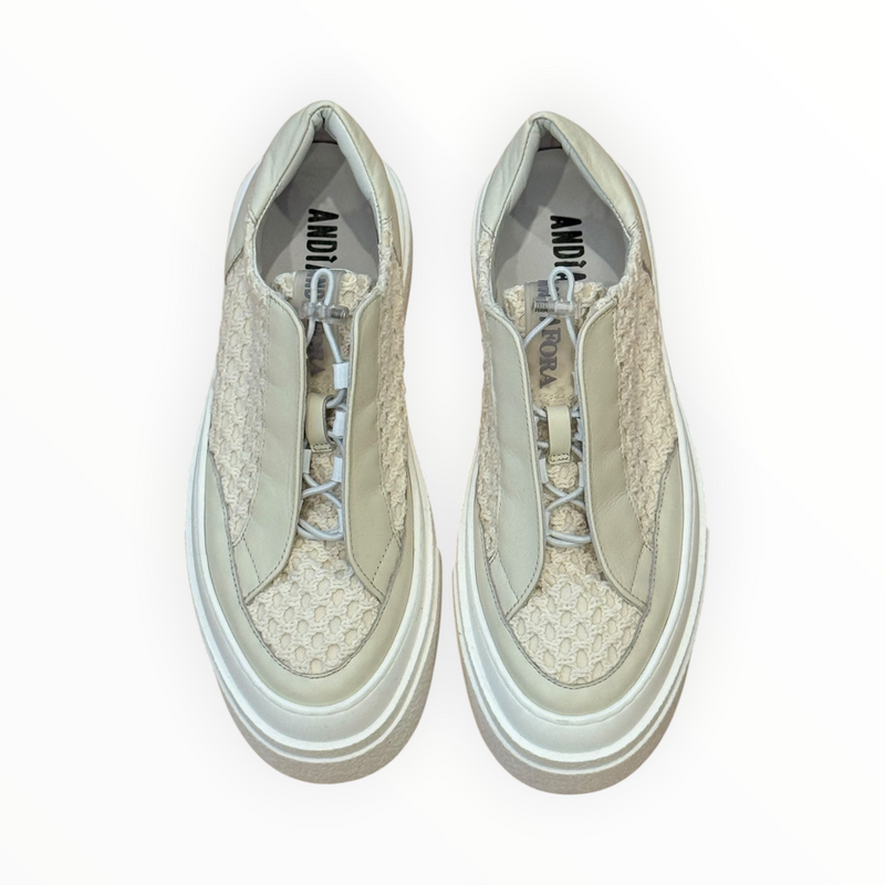 Andia Fora Crochet Dreamer Sneaker - Ice