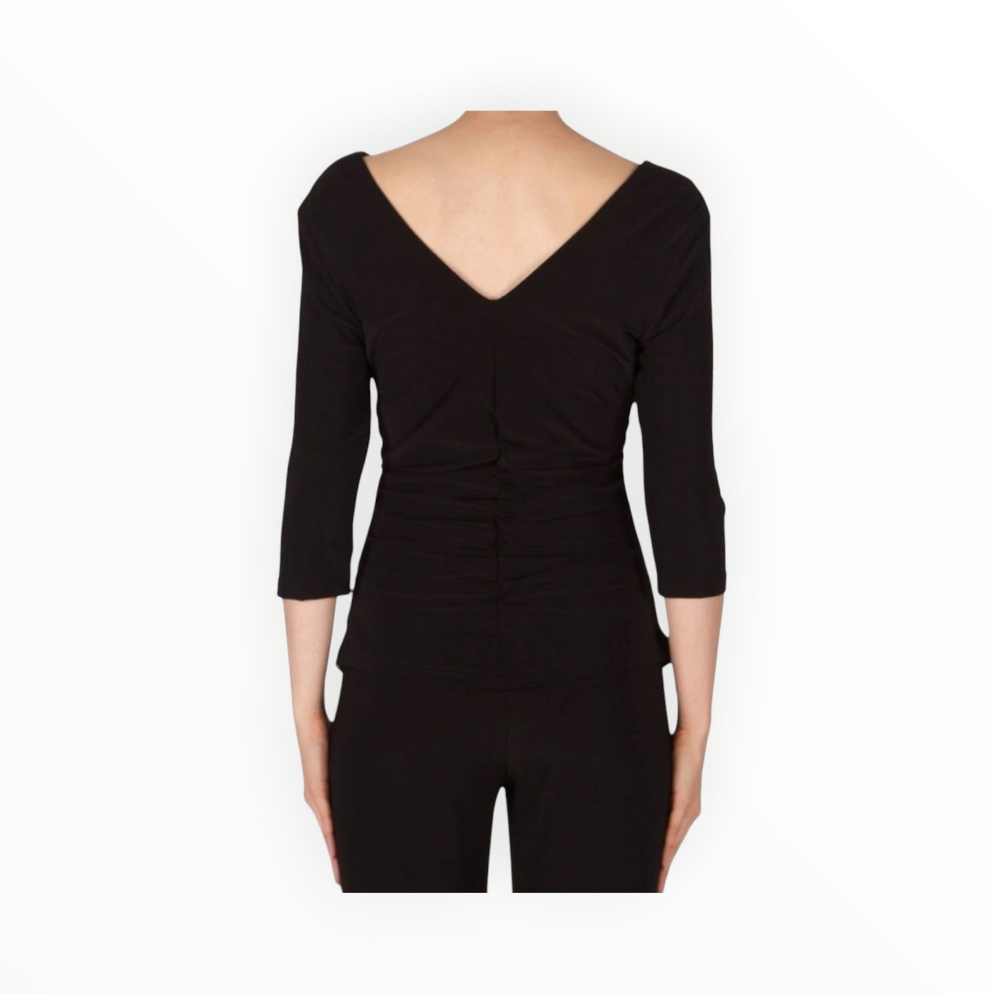 Joseph Ribkoff Drape Neck Top - Black