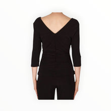 Joseph Ribkoff Drape Neck Top - Black