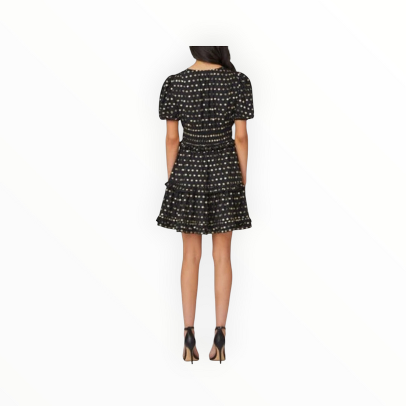 Shoshanna Elia Metallic Jacquard Dress - Black