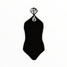 Enza Costa Keyhole Halter Bodysuit - Black