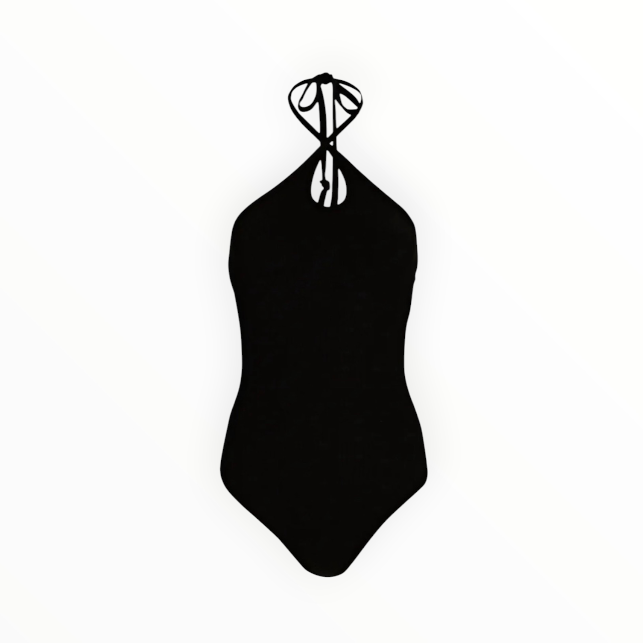 Enza Costa Keyhole Halter Bodysuit - Black