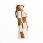 Moon River Checkerboard Sweater Top - Olive