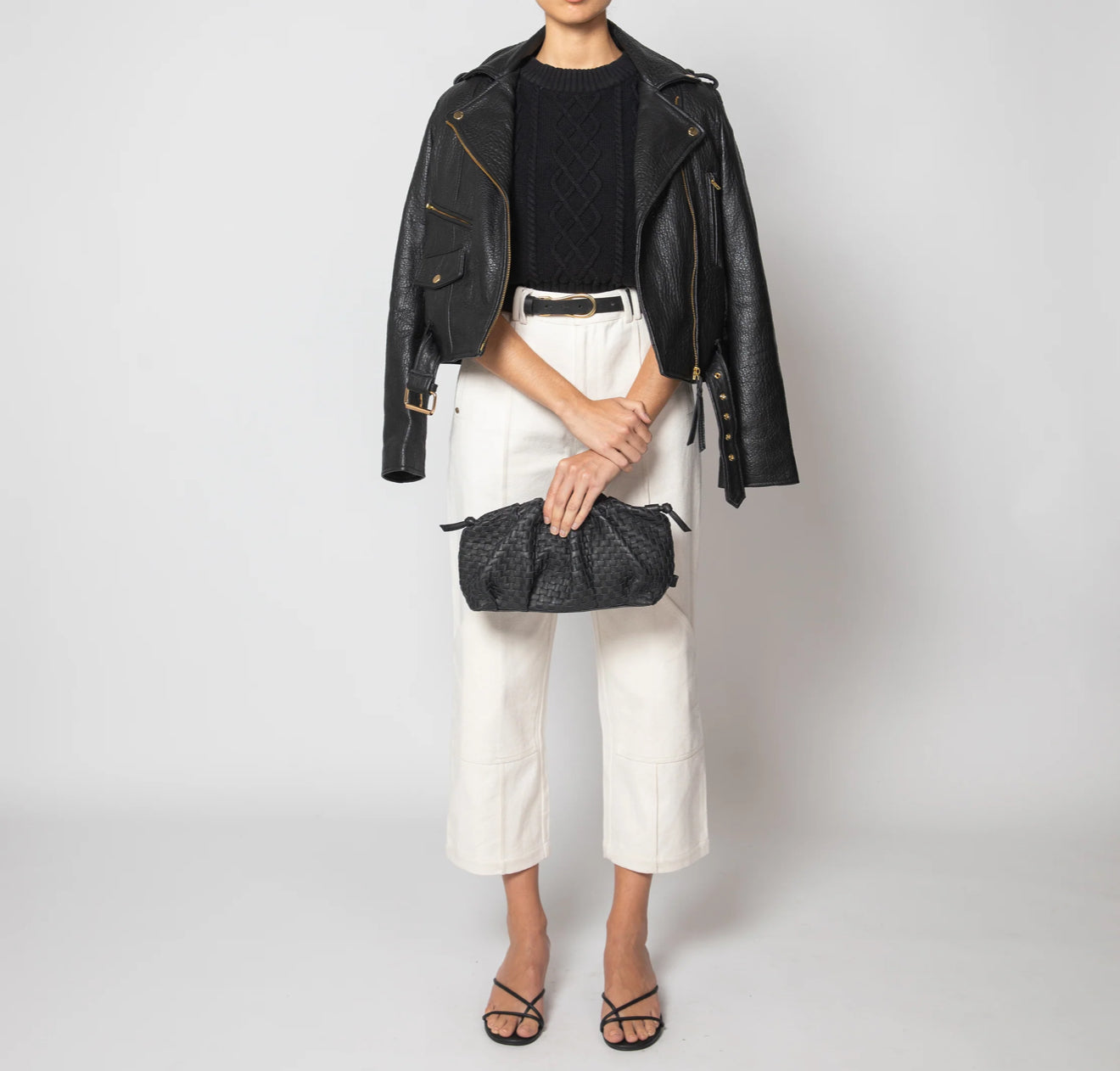 Cleobella Gigi Cropped Sweater Vest - Black