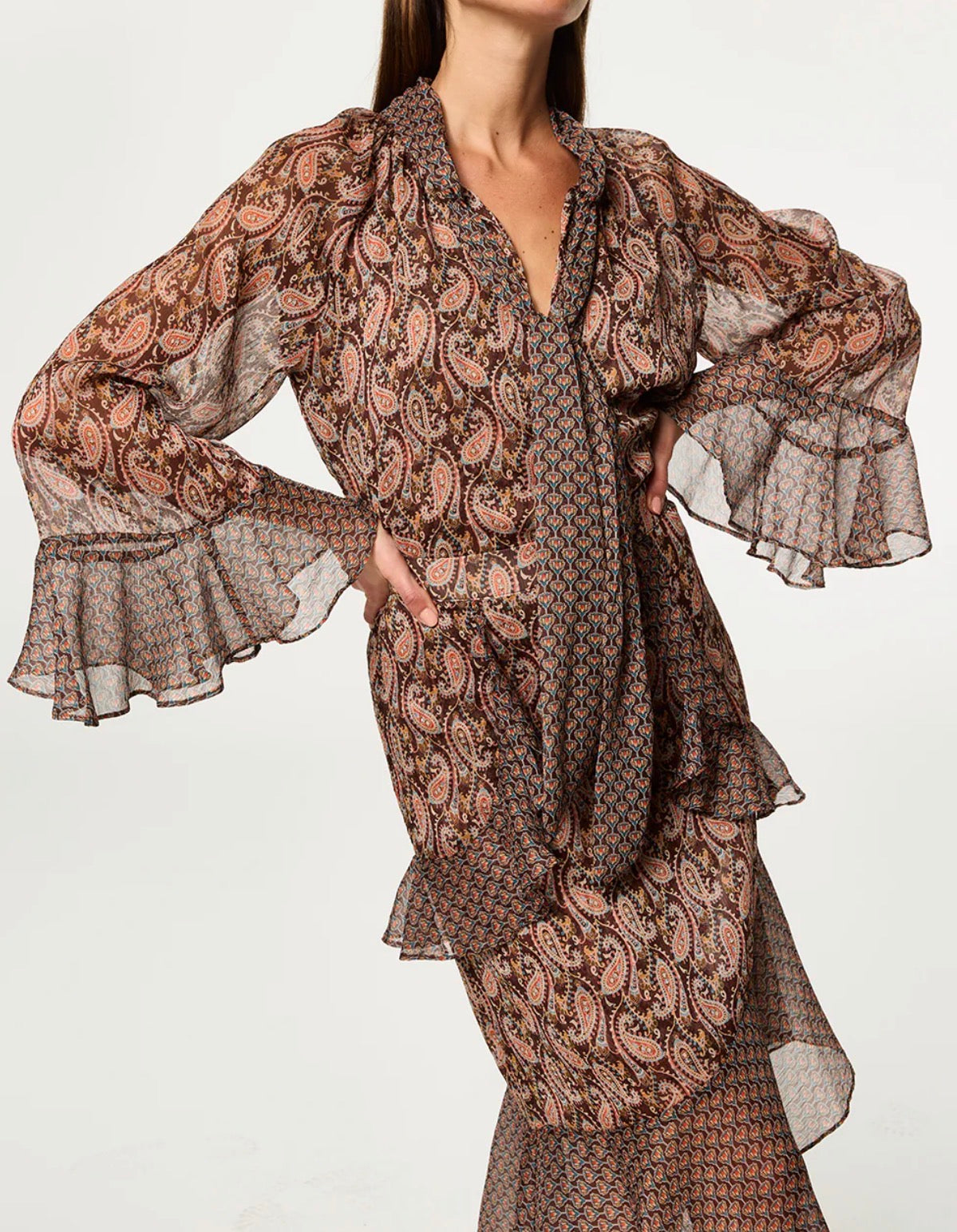 MISA Maris Top - Brown Paisley Mix