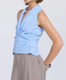 Sovere Studio Nostalgia Mesh Top - Sky