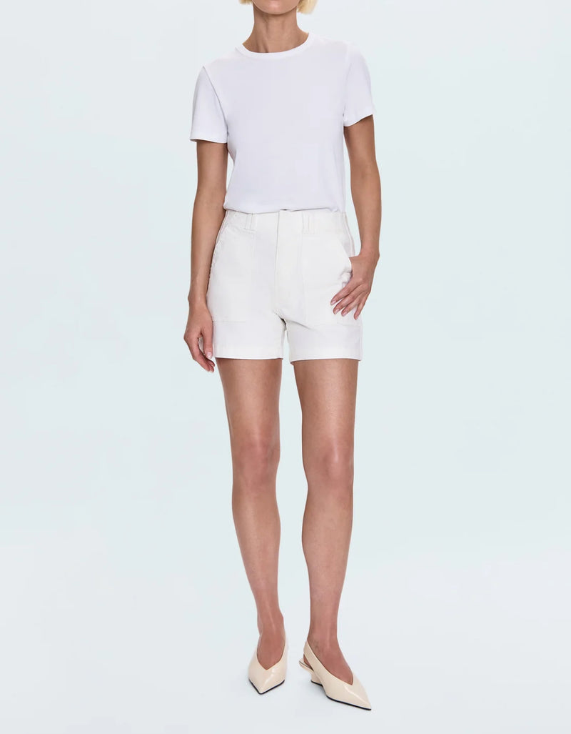 Pistola Marissa High Rise Utility Shorts - White