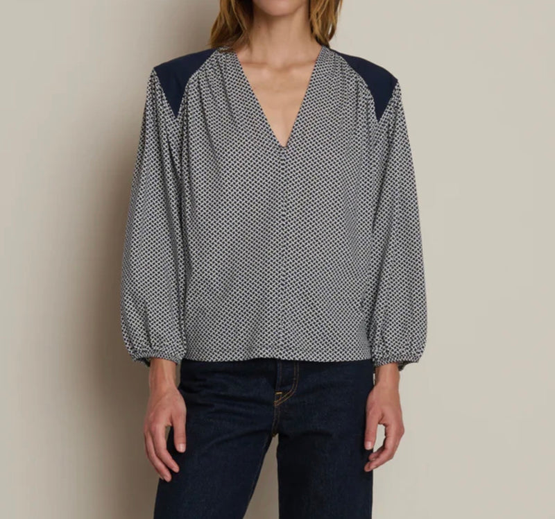 Nation Ltd Twyla Long Sleeve Top - Tossed Geo