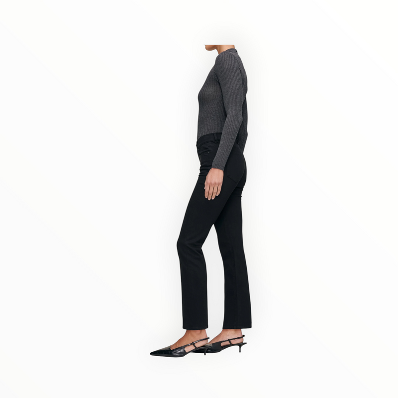 DL1961 Mara Straight Mid Rise Instasculpt Ankle Jeans - Black