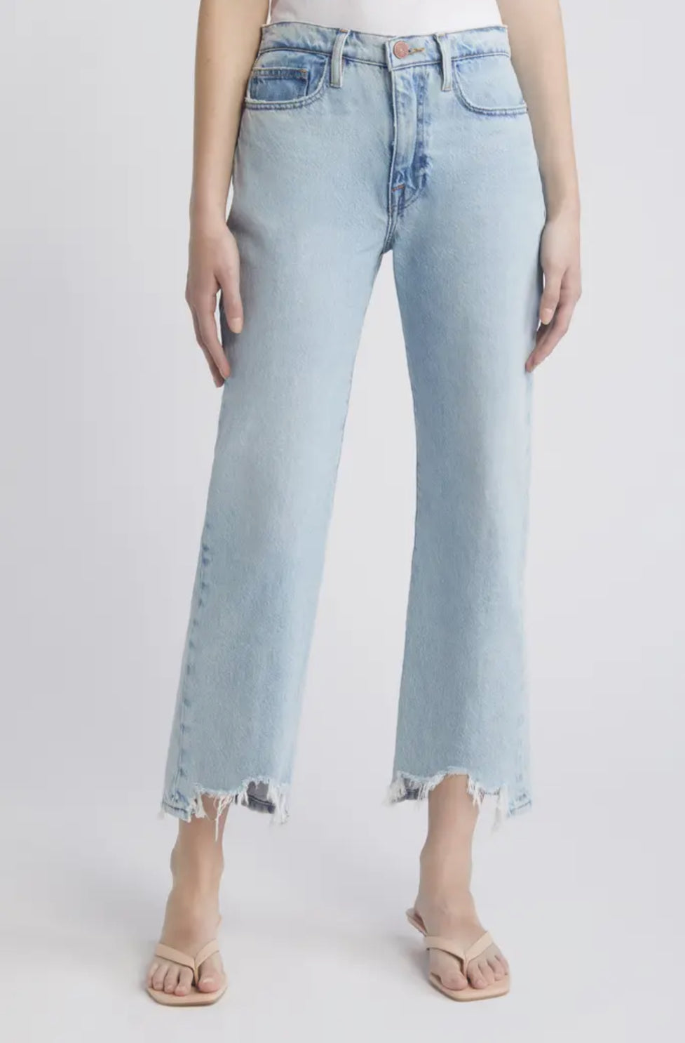 Frame Le Jane Chew Hem Crop - Fizz Indigo