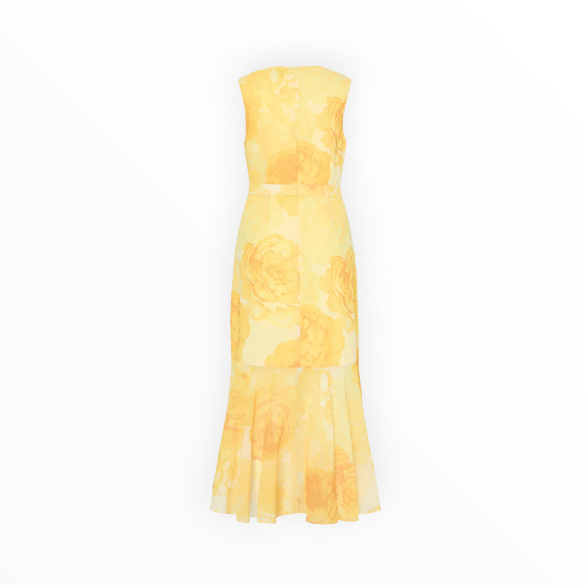 MILLY Nanci Printed Midi Dress - Yellow Multi
