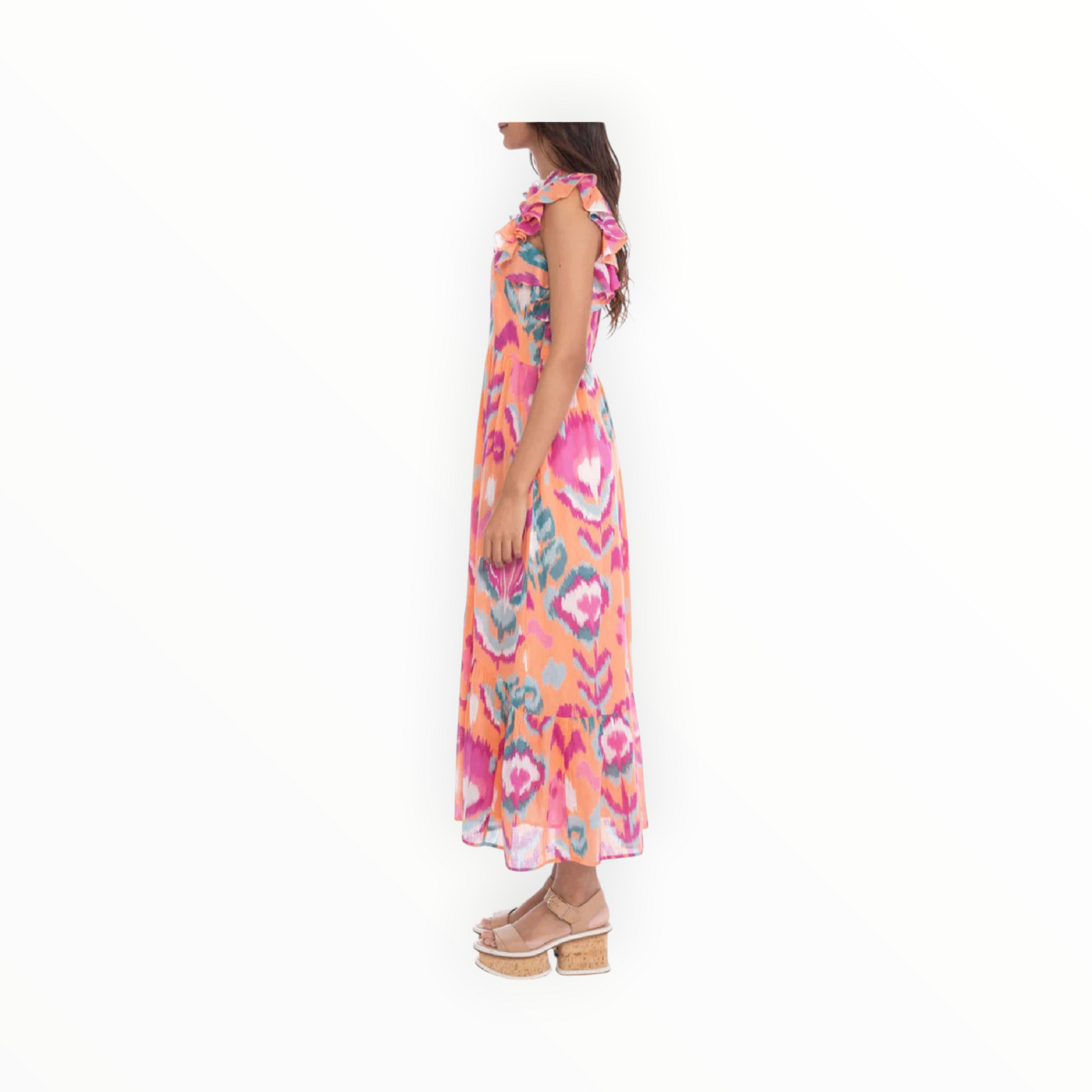 Banjanan Hannah Dress - Ikat Floral Spice