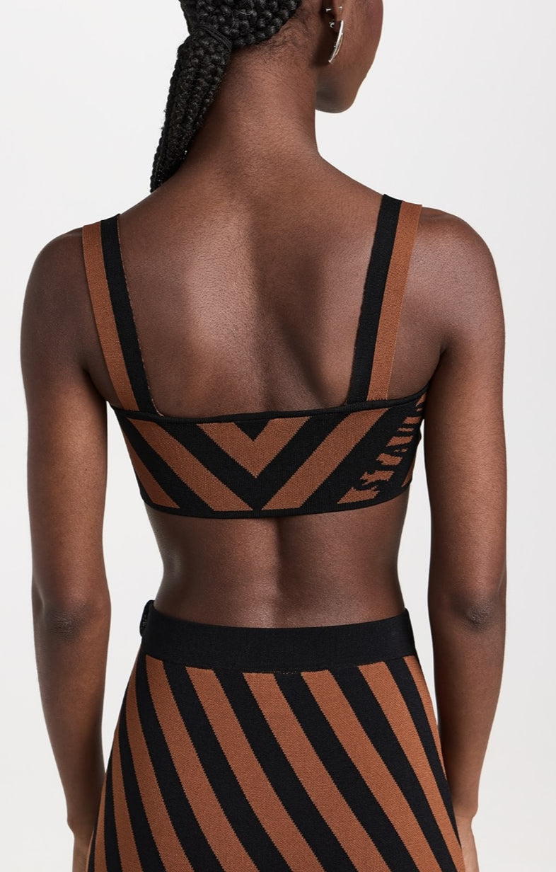 STAUD Zola Top - Brown Multi