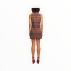 Ramy Brook Marietta Mock Neck Dress - Saddle Chevron