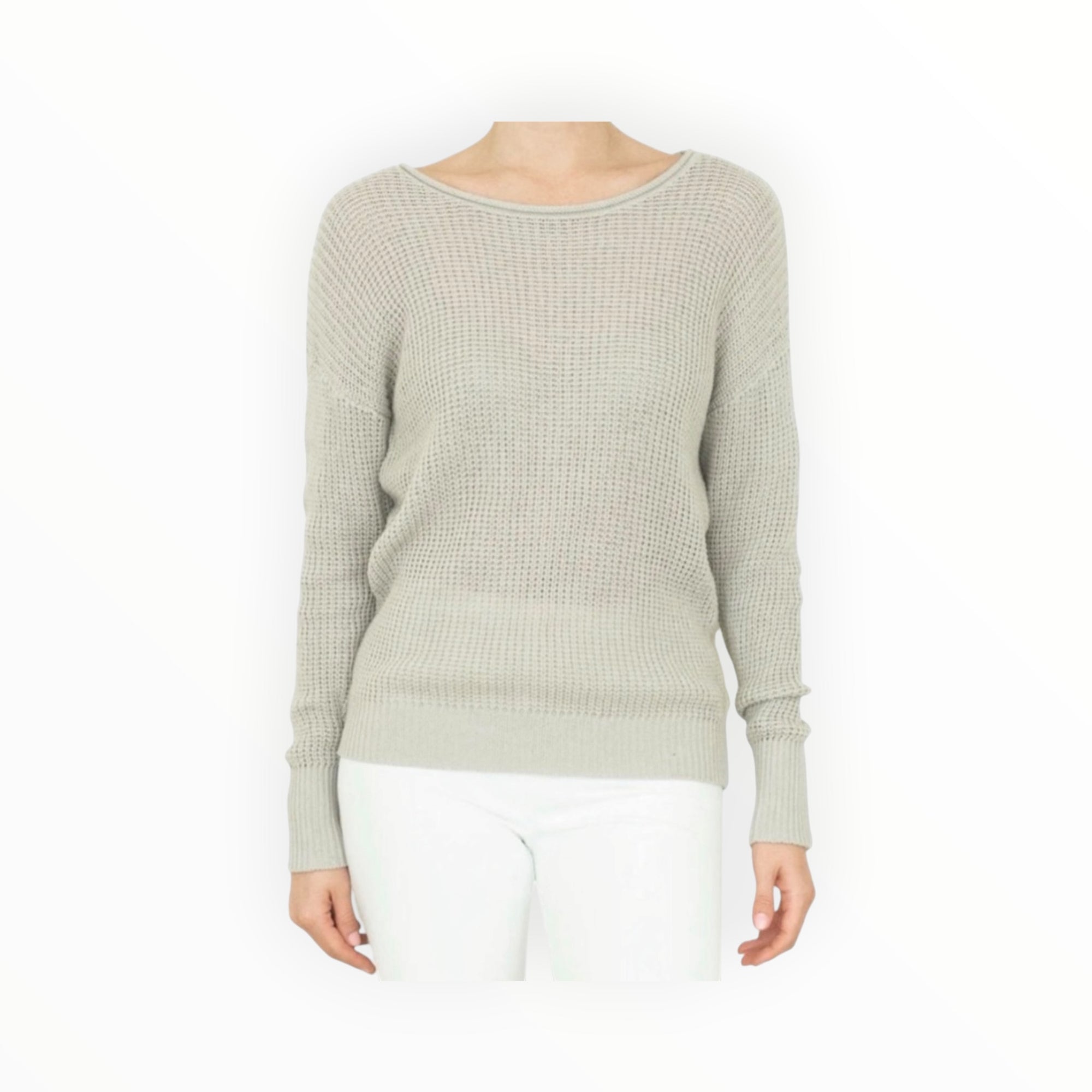 Elaine Kim Cotton Waffle Knit Ramsey Sweater - Pumice