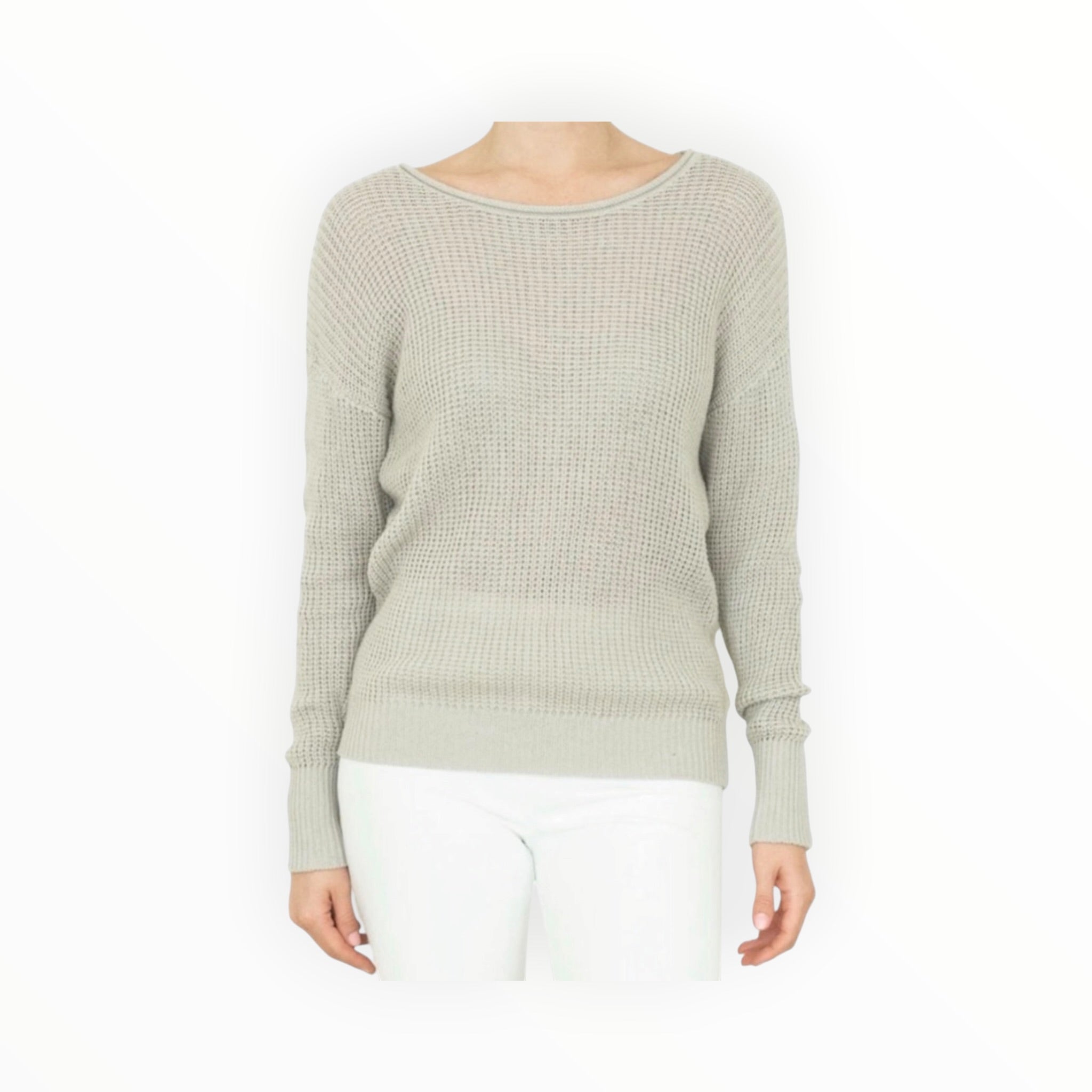 Elaine Kim Cotton Waffle Knit Ramsey Sweater - Pumice