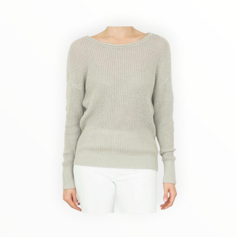 Elaine Kim Cotton Waffle Knit Ramsey Sweater - Pumice