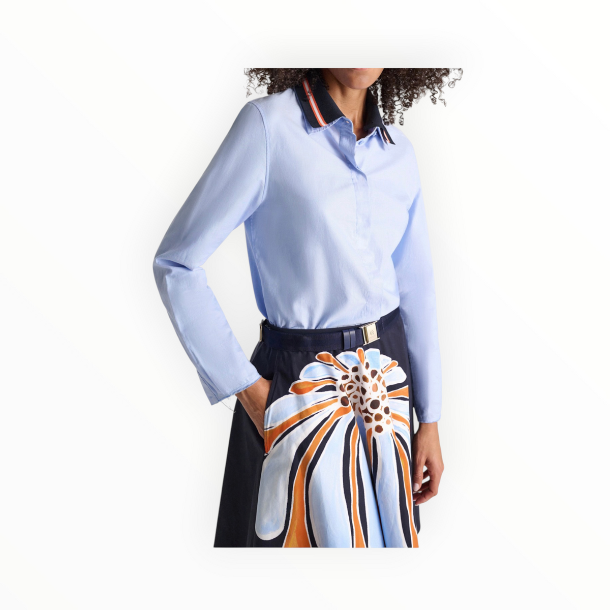 Dorothee Schumacher Powerful Ease Blouse - Oxford Blue