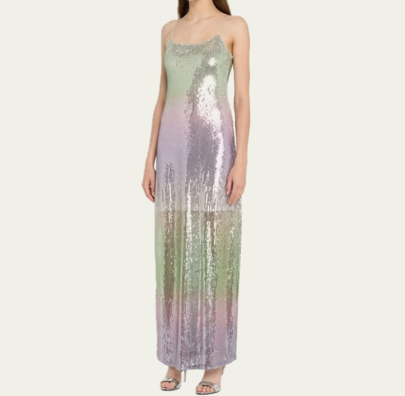 LoveShackFancy Grand Ombré Sequined Dress