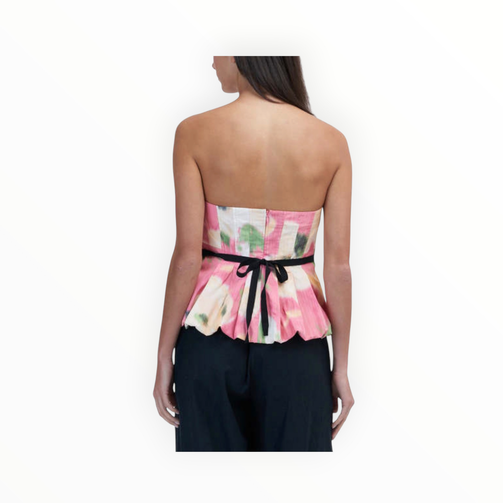 Tanya Taylor Farah Top - Punchy Pink Multi