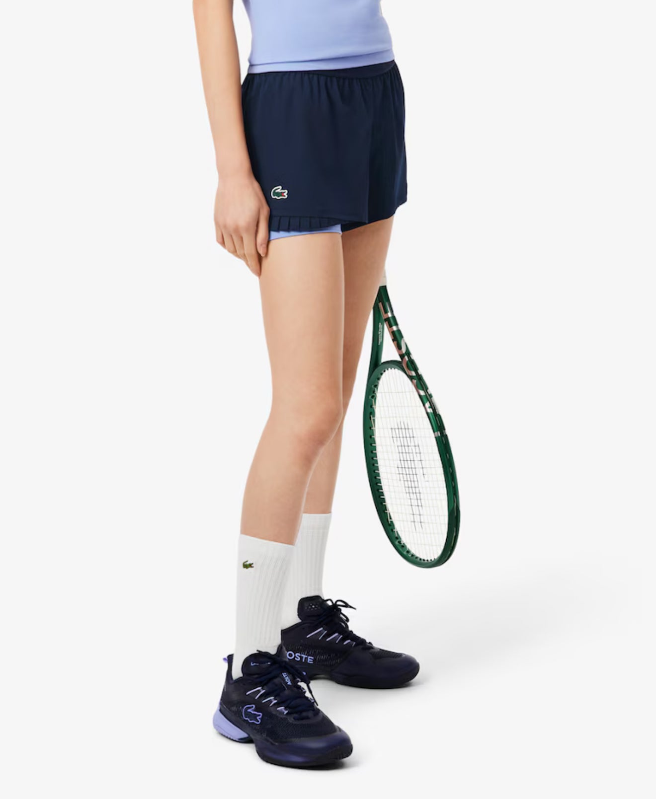 Lacoste Pleated Lined Tennis Shorts - Marine