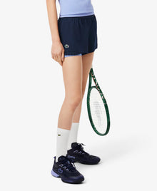 Lacoste Pleated Lined Tennis Shorts - Marine