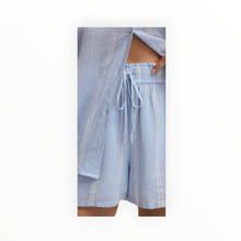 Z Supply The Perfect Linen Striped Short  - Blue Light