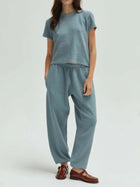 ASHER Agnes Boucle Sweatpant - Ocean