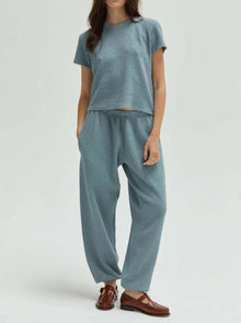 ASHER Agnes Boucle Sweatpant - Ocean