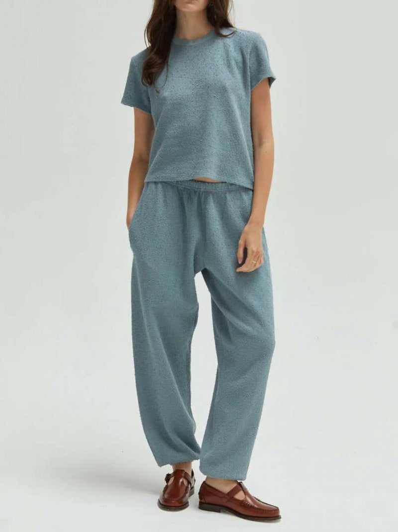 ASHER Agnes Boucle Sweatpant - Ocean