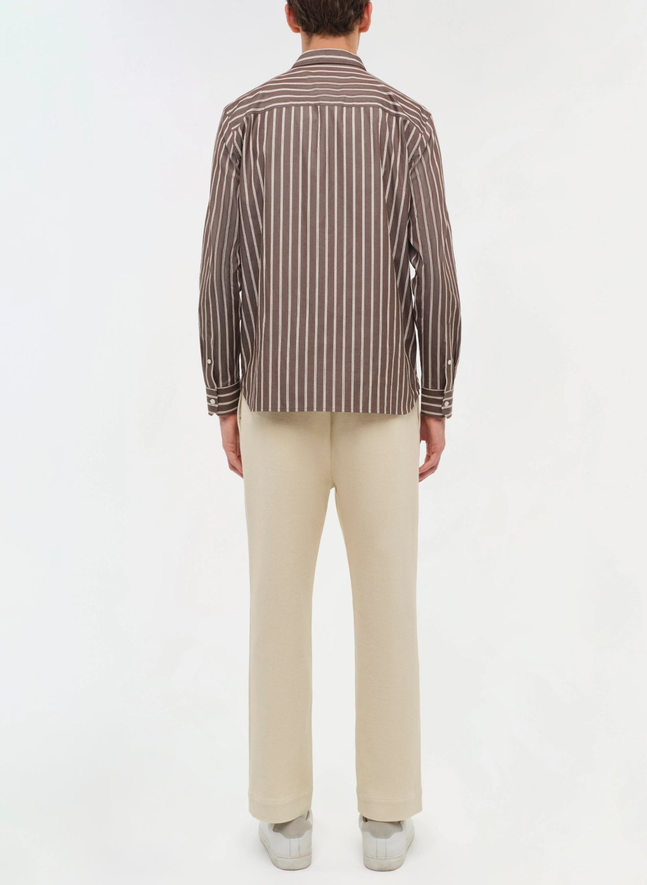 SIMKHAI Hendrix Shirt - Chocolate Stripe