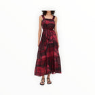 Natalie Martin Jasmine Maxi Dress With Sash - Ament Snake Oxblood