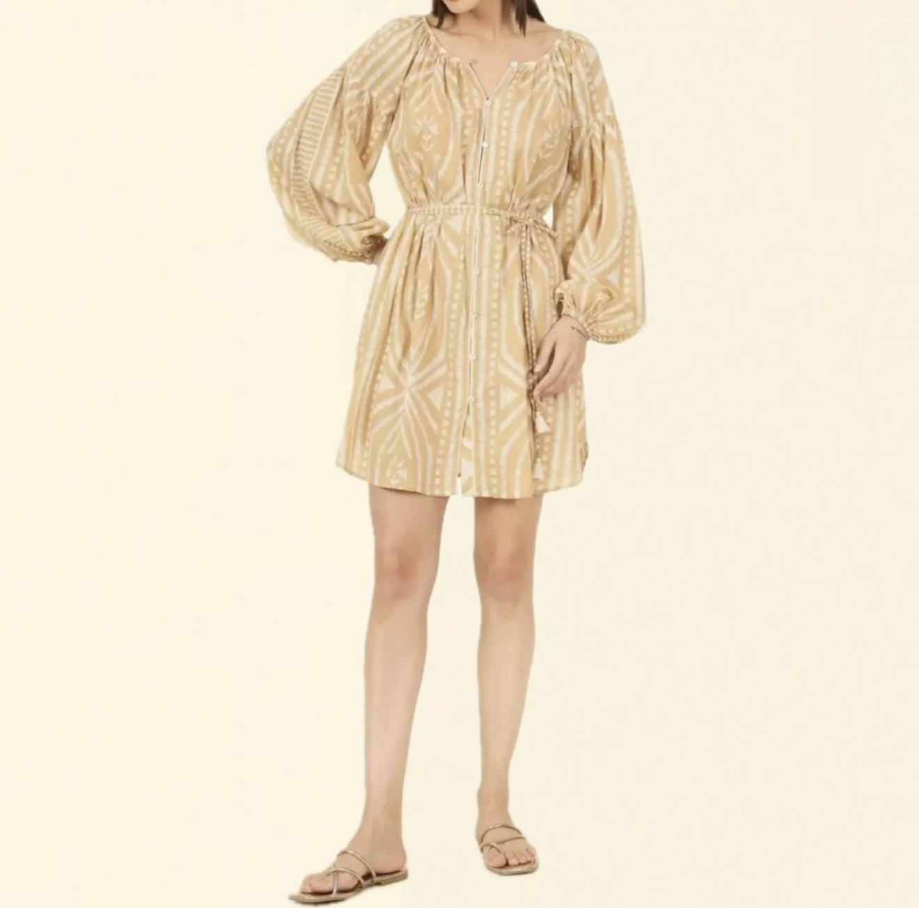Omika Flora Mini Dress - Jolie Macadamia
