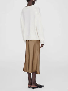 Anine Bing Bar Silk Skirt - Sepia