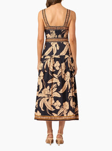 Shoshanna Kora Dress - Navy Khaki Multi