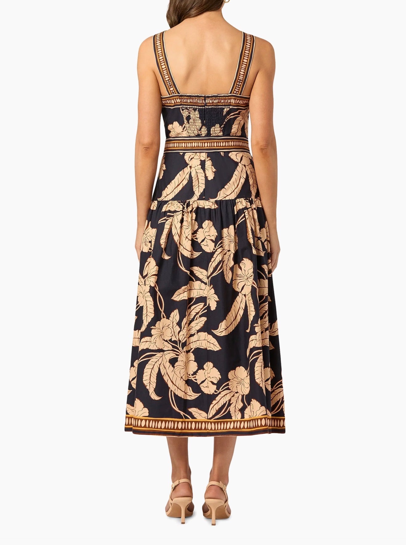 Shoshanna Kora Dress - Navy Khaki Multi