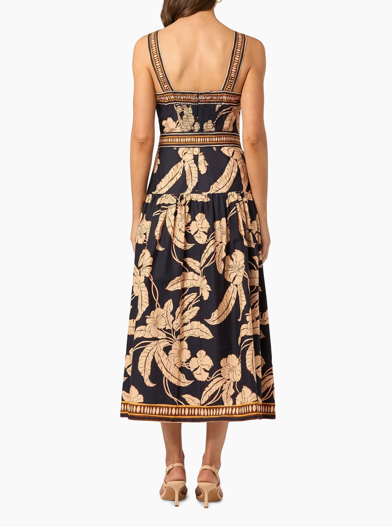 Shoshanna Kora Dress - Navy Khaki Multi