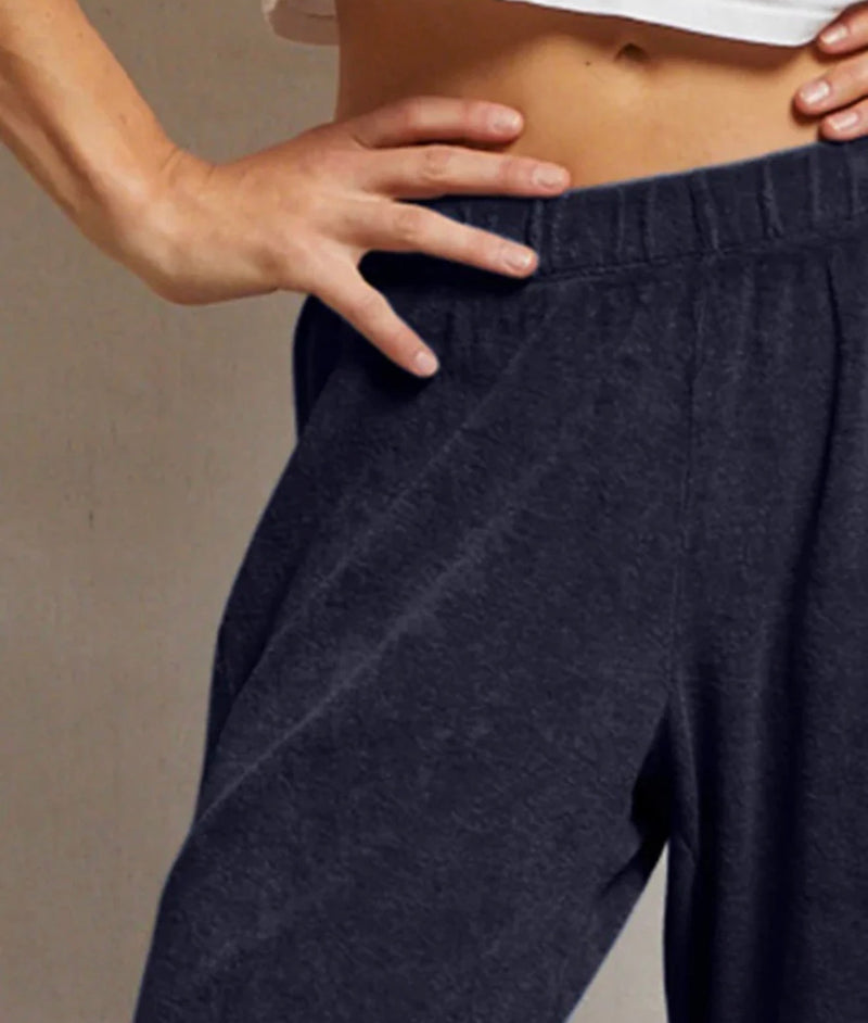 perfectwhitetee Katie Loop Terry Pants - Navy