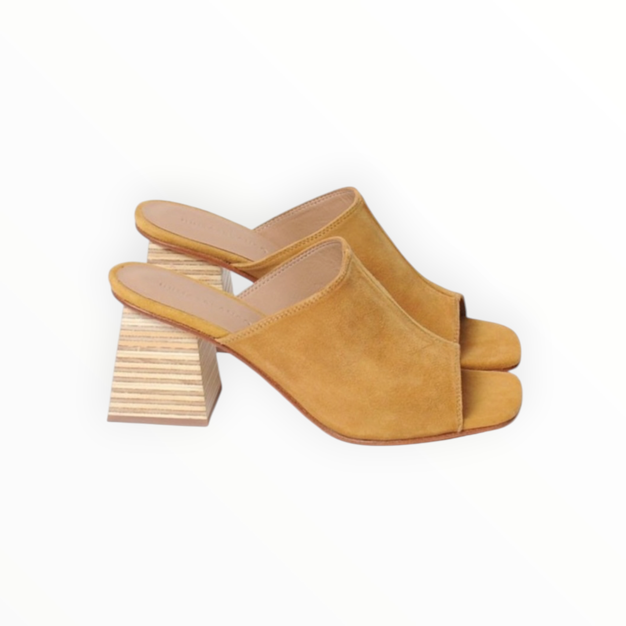 Huma Blanco Lara Suede Mule - Mustard