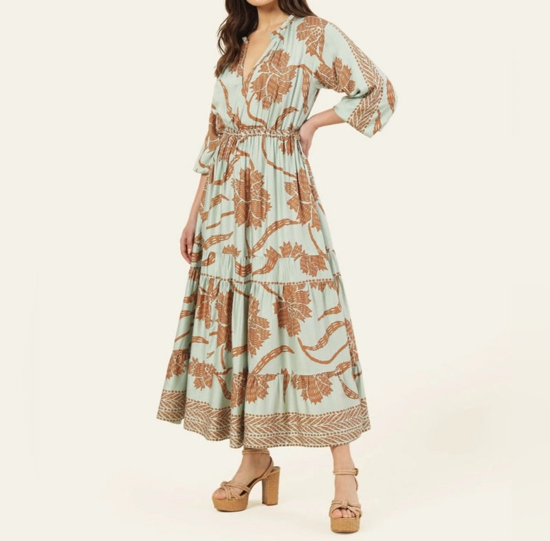 Omika Nina Midi Dress - Nia Seafoam