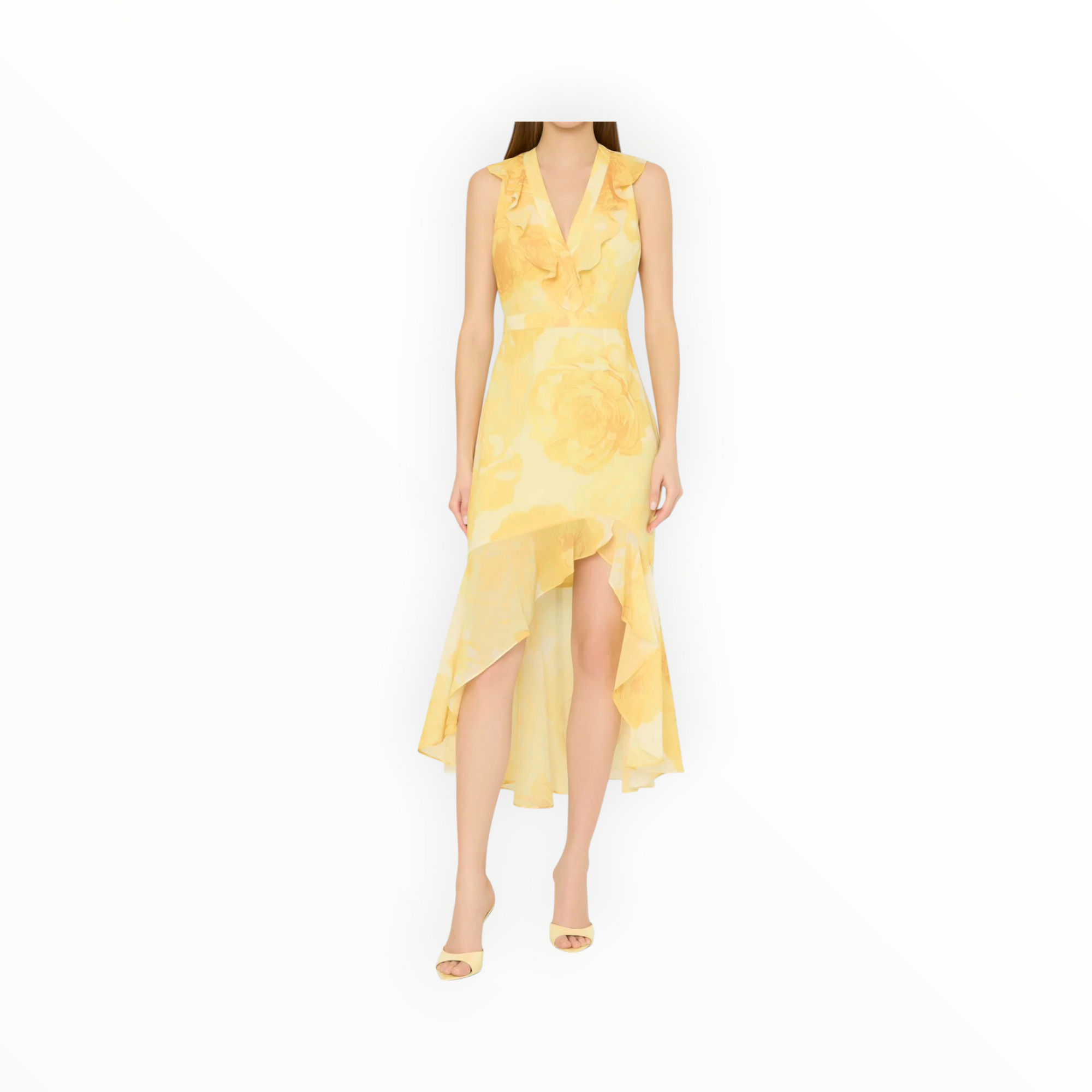 MILLY Nanci Printed Midi Dress - Yellow Multi