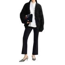 Essentiel Antwerp Textured Cardigan With Metallic Finish - Black