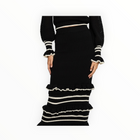 Kivari Rafaela Rafaela Knit Midi Skirt - Black/Cream