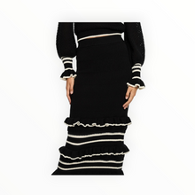 Kivari Rafaela Rafaela Knit Midi Skirt - Black/Cream