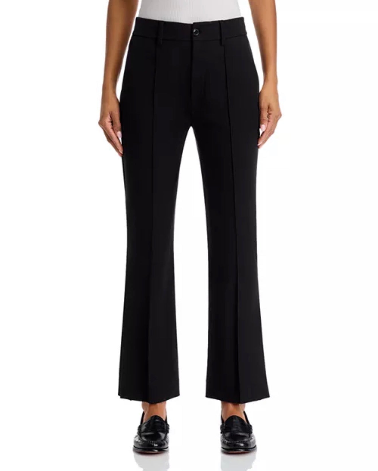 Frame Crop Kick Flare Trouser - Black