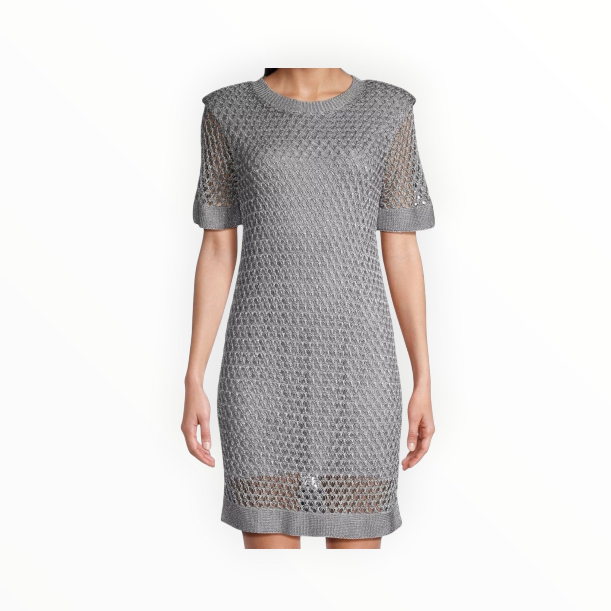 Milly Sinclair Metallic Crochet Dress